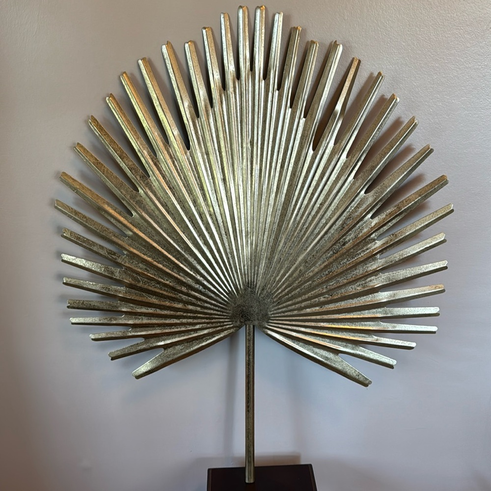 Large Gold Metal Palm Leaf hanging decor